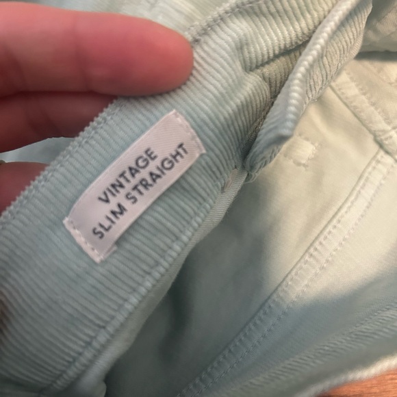 J. Crew Vintage Slim Straight Corduroy Mint Pants - Picture 3 of 4